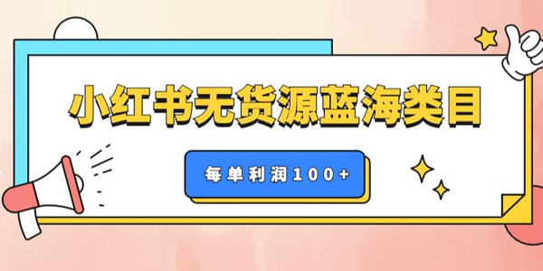 小红书无货源做蓝海类目推荐:单月轻松过万揭秘 百度网盘
